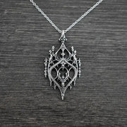 Gothic Chandelier Pendant Necklace Classic Medieval Retro Punk Fashion Statement Cathedral Hollow Necklace Birthday Gift