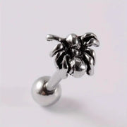 1PC Spider Tongue Piercing Ring Simple Punk Style Body Jewelry Halloween Decoration Y2K