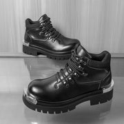 Men's boots Fashion autumn and winter styles Work and Party business office Outdoor Trendy Streets high top leather shoes