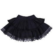 Gothic Skirt Sexy Cute Black Mini Women Drawstring Folds High Waist Irregular Ruffle Patchwork Fairycore Short Skirts Mori Girl