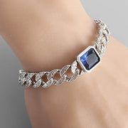 Gothic Style Silver Color Skull Chain Bracelet for Men Rock Party Jewelry Biker Bracelet Gift