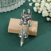 Gothic Punk Ring Rock Scroll Joint Armor Knuckle Metal Full Finger Claw Rings Halloween Unisex Adjustable Ring Vintage Jewelry