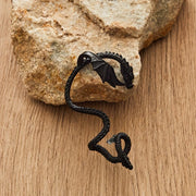 Gothic Dragon Stud Wrap Earrings Left Right Gold Color Woman Retro Personality Design Animal New Female Ear Ornament Jewelry