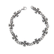 Gothic Punk Cross Chain Bracelets for Men and Women Retro Trend Halloween Party Personalized Bracelets Jewelry Accessories