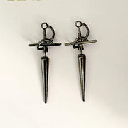 Gothic Sword Cross Earrings For Women Jewelry Accessory 2025 Trend Earrings Set