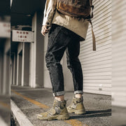 Hiking Boots For Men Autumn High Top Camouflage Desert Casual Flats Mens Boot Breathable Non Slip Work Shoes Zapatillas Hombre