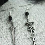 Gothic Sword Earrings Goth Earrings Gift for Women Asymmetrical Sword Dangle Earrings Christmas Halloween Party Ornament