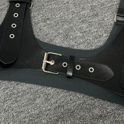 Corset Belt U Leather Harness Top Wide Waistband Street Style Punk Belt Chest Corset Leather Adjustable Gothic Suspender Female