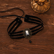 Gothic Style Choker Necklace For Women Personalized Lace Rose Blossom Neck Chain Niche Lolita Neck Accessory Halloween Jewelries