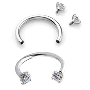 1PC Stainless Steel Crystal Hoop Ring Piercing Nose Ear belly Rings Women Men Cartilage Helix Earrings Daith Piercing Jewelry