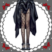 Women Hollow out Gothic Stars rhombus Leggings Female Mesh asymmetric Lolita Anime JK Tights Girls Halloween Cosplay Pantyhose