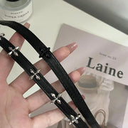 New Vintage Gothic Black Necklace for Women Fashion Punk Leather Choker Dark Collar Chain Trendy Jewelry Cool Y2K Accessories