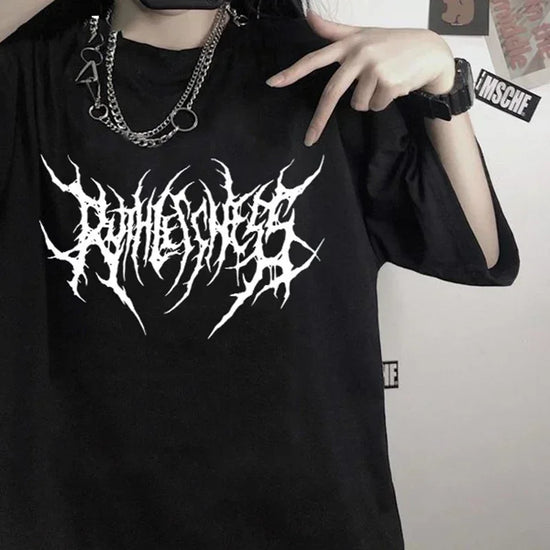 Gothic Vintage Women T-shirts Aesthetic Clothes Harajuku with Short Sleeve Graphic Summer Sleeved Harajuku Streetwear Tops Tees