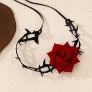 Gothic Style Choker Necklace For Women Personalized Lace Rose Blossom Neck Chain Niche Lolita Neck Accessory Halloween Jewelries