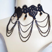 Gothic Choker Necklaces Vintage Black Lace Necklace & Pendant Women Accessories Punk Party Vampire Halloween Costumes Jewelry