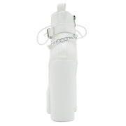 Women's Chain Decor Block Heeled Boots Fashion Lace Up Side Zipper Platform Boots Stylish Ankle Boots High Heels