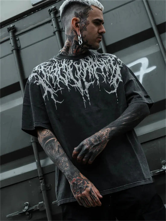 Gothic Style Men's Fashion Cool Trendy Womens T-shirt Summer Autumn 3D Printed Casual Round Neck Short Sleeve New Tee Top 2025