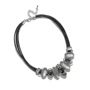 Punk Rhinestone Gothic Necklace Charm Beads Exaggerate Necklace Collarbone Chain Accessories Clavicle Chain Choker Gifts