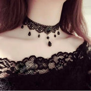 Neo-Gothic Black Sexy Lace Chokers Necklace for Women Fashion Retro Clavicle Chain Halloween Collar Y2K Decoration Jewelry Gifts