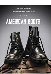 Men's Ankle Boots, Retro British High-top Men's Boots, High-quality Leather Shoes, 2025 New Style Outdoor Men's Motorcycle Boots
