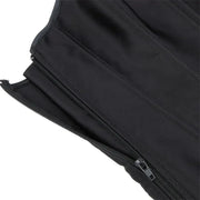 Gothic Black Satin Overbust Corset Top for Women Sexy Lace-Up Side Zipper Waist Bustiers Body Shaper Lingerie