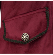 Gothic velvet Victorian jacket revival clothing for men, Christmas steampunk vintage tailcoat medieval coat.