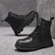Men's Ankle Boots, Retro British High-top Men's Boots, High-quality Leather Shoes, 2025 New Style Outdoor Men's Motorcycle Boots
