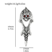 Gothic Punk Ring Rock Scroll Joint Armor Knuckle Metal Full Finger Claw Rings Halloween Unisex Adjustable Ring Vintage Jewelry
