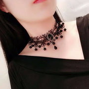 Neo-Gothic Black Sexy Lace Chokers Necklace for Women Fashion Retro Clavicle Chain Halloween Collar Y2K Decoration Jewelry Gifts