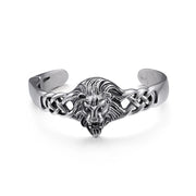 Gothic Vintage Domineering Lion Head Bracelet For Men 316L Stainless Steel Punk Hip Hop Opening Bracelets Fashion Jewelry Gifts