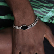 Gothic Style Silver Color Skull Chain Bracelet for Men Rock Party Jewelry Biker Bracelet Gift