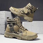 Hiking Boots For Men Autumn High Top Camouflage Desert Casual Flats Mens Boot Breathable Non Slip Work Shoes Zapatillas Hombre