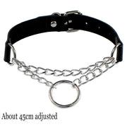 Choker Collar Necklace Woman Black Punk Sexy PU Leather Heart Lock Key Spike Chocker Gothic Cosplay Accessories Party Jewelry