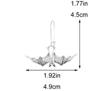 Gothic Decor DIY Jewelry Bat Earrings Creative Retro Halloween Earrings Alloy Punk Simulated Animal Pendant Carnival