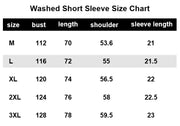 Men Casual Washed Cotton Vintage T-Shirt Men Gothic Girl Punk Rock Retro Animated Oversized Unseix Large Washed T-Shirt