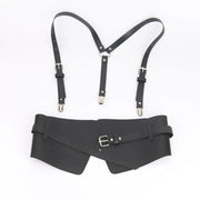 Corset Belt U Leather Harness Top Wide Waistband Street Style Punk Belt Chest Corset Leather Adjustable Gothic Suspender Female