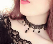 Neo-Gothic Black Sexy Lace Chokers Necklace for Women Fashion Retro Clavicle Chain Halloween Collar Y2K Decoration Jewelry Gifts