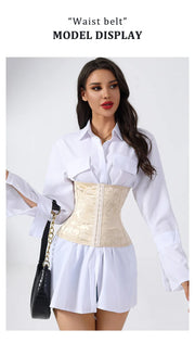 Women's Gothic Corset Waist Trainer Shaping Top with 3 Hooks and Bust Support Slimming Bodysuit for Layering or Outerwear Sty