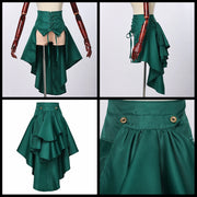 Medieval Skirt Women Victorian Burlesque Mermaid Skirt Gothic Steampunk Punk Corset Bustle Skirts