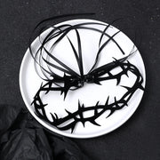 Gothic Black Lace Velvet Thorn Necklace for Women Fashion Punk Choker Necklace Halloween Party Chokers Necklaces Jewelry Gifts