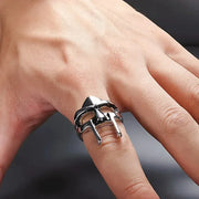 Gothic Dark Red Y2K Cross Star Stone Rings for Women Goth Moon Star Blue Butterfly Crystal Ring Egirl Colorful Opal Ring Jewelry