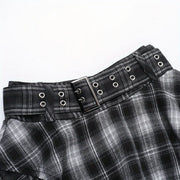 Women's Gothic Dark Irregular Skirt - Stylish Plaid Skirt for Bohemian & Edgy Outfits