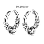 Gothic Full Skull Hoop Earrings Ghost Head Hypoallergenic Earrings Men\'s Cool Punk Rock Trend Jewelry