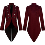 Gothic velvet Victorian jacket revival clothing for men, Christmas steampunk vintage tailcoat medieval coat.