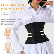 Women's Gothic Corset Waist Trainer Shaping Top with 3 Hooks and Bust Support Slimming Bodysuit for Layering or Outerwear Sty