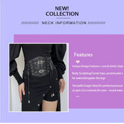 Ladies's Retro corset Belts Pin Buckle Elastic Lace & Gothic Style Cummerbunds tie rope Goth Punk For Women On Shirt Dress  Belt