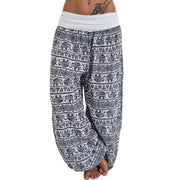 Women's Personality GeometricCasual Loose Printed Pants Comfortable Casual Women's Wide Leg Haren Pants Pants