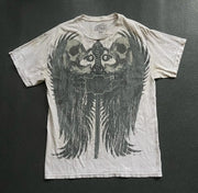2000s Gothic T shirt Suffering Skeleton Print Top Y2K Angel Hip Hop Harajuku Street Plus Size Loose T shirt Fashion Clothing