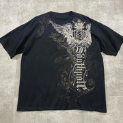 Classic Y2K Gothic Style T-shirt Print Oversized T Shirt High Street Shirts Gothic Round Neck Cotton Tops New Mens Women T Shirt