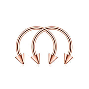 1Pair Steel Circular Barbell Horseshoe 16G 20G Lip Eyebrow Nose Septum Piercings Hoop Ear Cartilage Helix Lobe Earring Piercings